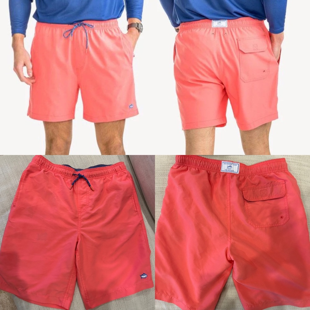 Boy’s Southern Tide Coral Swim Shorts